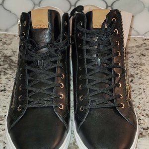 Aldo Kecker Mens Sneaker Size 13 Black White Gold